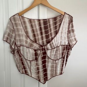 Super soft cropped faux corset style baby tee